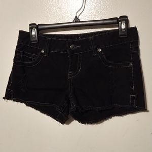 Reign by Deb Black Denim Shorts Sz 5